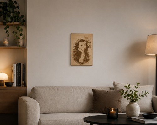 Portret gravat in stil artistic (A4)