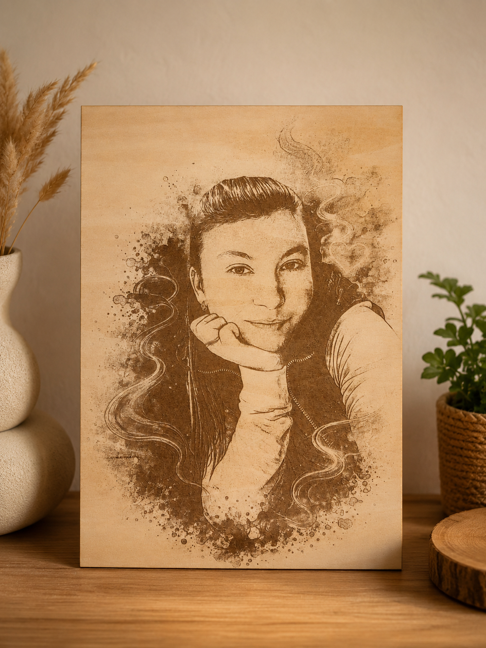 Portret gravat in stil artistic (A4)